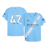 FODEN #47 Authentic Manchester City Home Soccer Jersey 2025/26 Blue